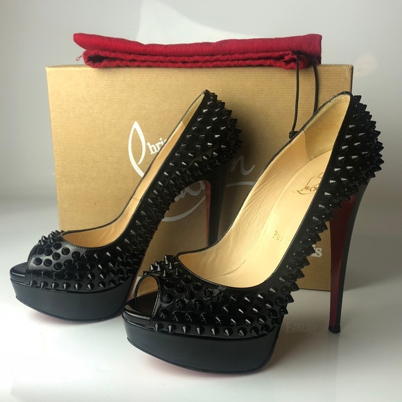 Christian Louboutin Shoes - Christian Louboutin Lady Peep Spikes 150 Heel 37.5
